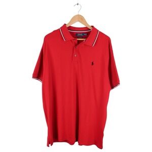 Polo Ralph Lauren Red Custom Slim Fit Polo Shirt  Men's Size XXL
